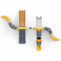 Dupla mászófal tripla csúszdával