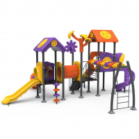 Dupla torony 4 csúszdával alagúttal lajhármászóval