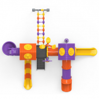 Dupla torony 4 csúszdával alagúttal lajhármászóval