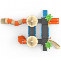 Dupla torony dupla bástya 5 csúszdával