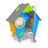 Babaház íves feljáróval és tűzoltó csővel