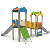 Duplikált vár vidám tetőkkel