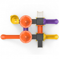 Fém 4 tornyú komplexum kicsiknek és nagyoknak