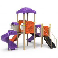 Fém dupla torony 3 csúszdával