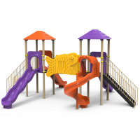 Fém dupla torony 4 csúszdával