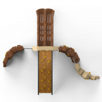 Mászófal dupla csúszdával