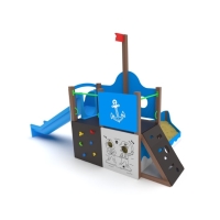 Csúszdás hajó homokozó