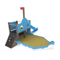 Csúszdás hajó homokozó