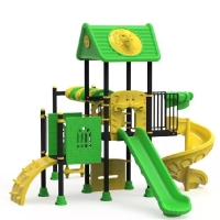 Fém lajhármászós torony spirál és sima csúszdával