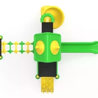 Fém lajhármászós torony spirál és sima csúszdával