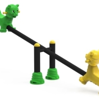 Fém mérleghinta állatos ülőkékkel