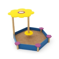 Virág homokozó árnyékolással