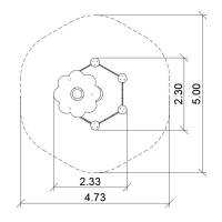 Virág homokozó árnyékolással