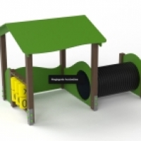 Babaház alagúttal logikai játékkal