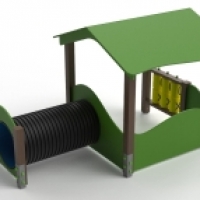 Babaház alagúttal logikai játékkal