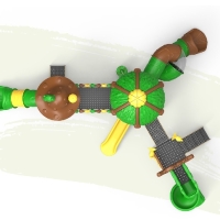 Erdő komplexum csavart cső csúszdával