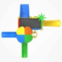 Faleveles dupla torony 3 csúszdával