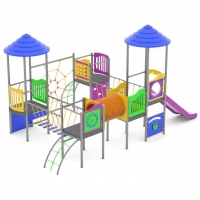 Fém dupla torony dupla bástya alagúttal óriás hálóval