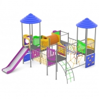 Fém dupla torony dupla bástya alagúttal óriás hálóval