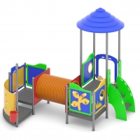 Fém duplatorony alagúttal piciknek