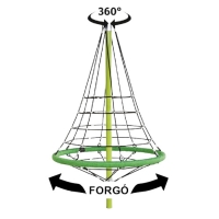360 fokban forgó kötél gúla