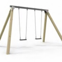 Fém felső rúddal rendelkező hintaállvány