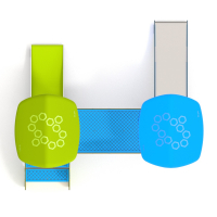 Dupla torony két csúszdával és ferde híddal