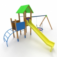 Katalán játszóvár fészekhintával