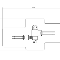 Mempys három tornyos vár íves mászó fallal és alagúttal