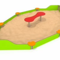 Hajó formájú óriás műanyag homokozó