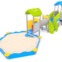 Tripla torony óriás homokozóval